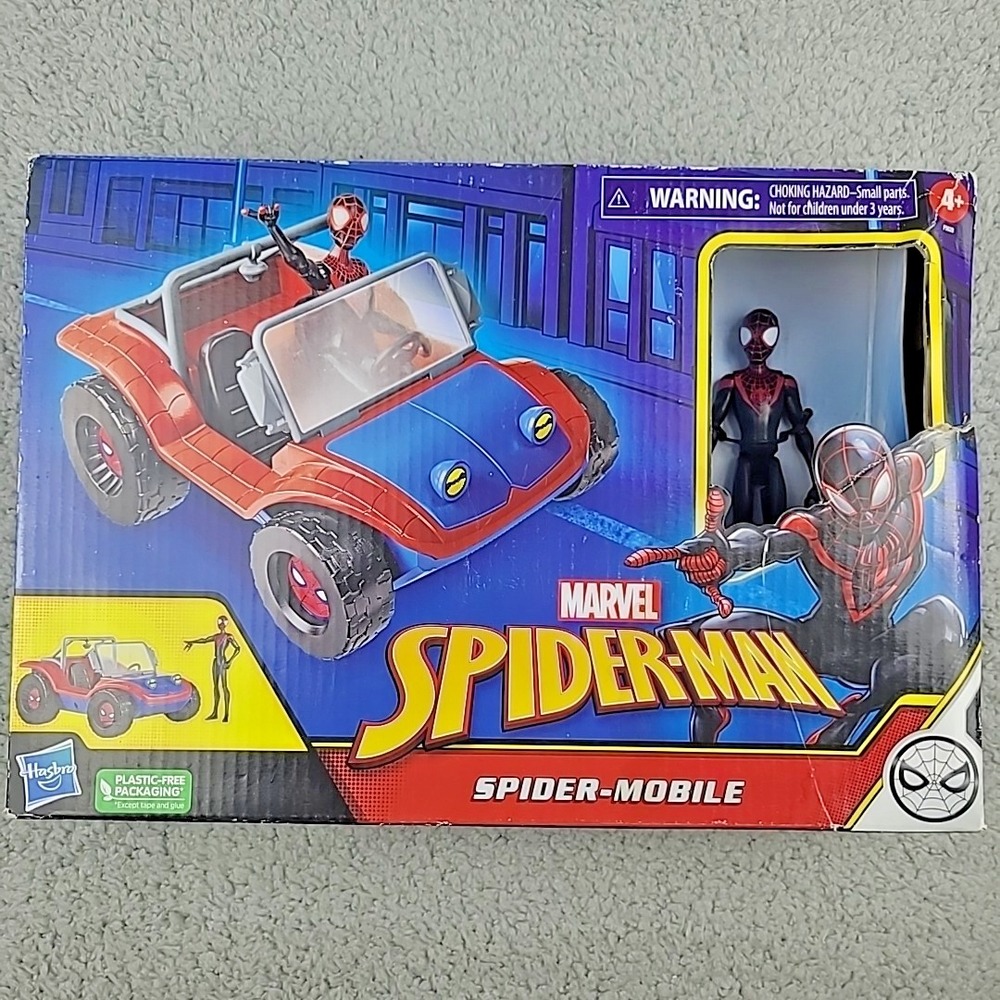 Marvel Spider-Man Spider-Mobile 6in Vehicle Miles Morales Action Figure F5620